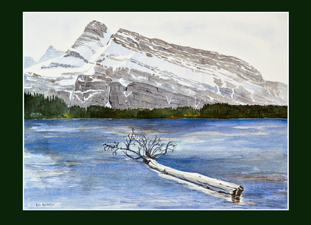 Mt. Rundle from Two Jack Lake